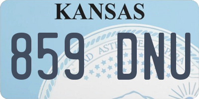 KS license plate 859DNU