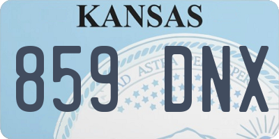 KS license plate 859DNX