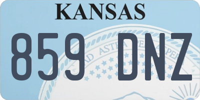 KS license plate 859DNZ