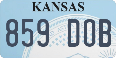 KS license plate 859DOB
