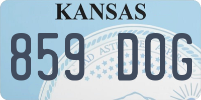KS license plate 859DOG