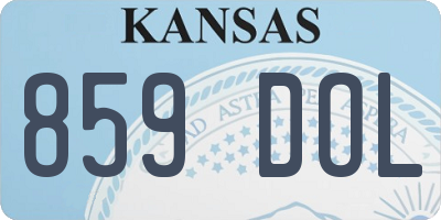 KS license plate 859DOL