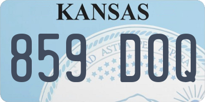 KS license plate 859DOQ