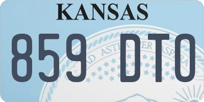 KS license plate 859DTO