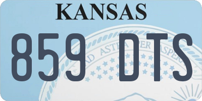 KS license plate 859DTS