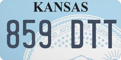 KS license plate 859DTT