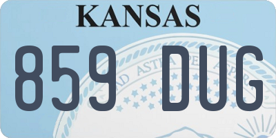 KS license plate 859DUG