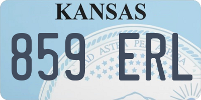 KS license plate 859ERL