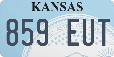 KS license plate 859EUT