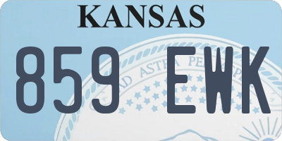KS license plate 859EWK