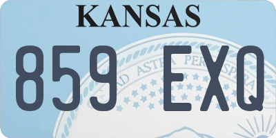 KS license plate 859EXQ