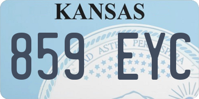 KS license plate 859EYC