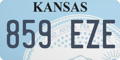 KS license plate 859EZE