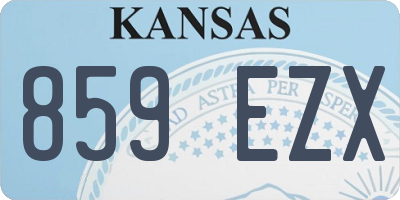 KS license plate 859EZX