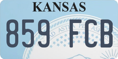 KS license plate 859FCB