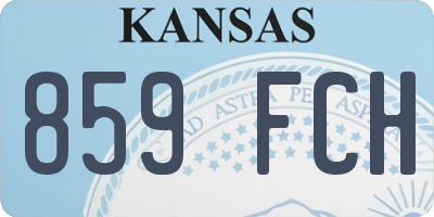 KS license plate 859FCH