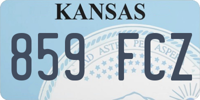 KS license plate 859FCZ