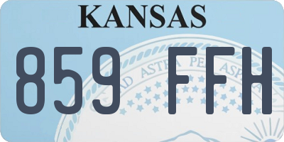 KS license plate 859FFH