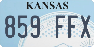 KS license plate 859FFX