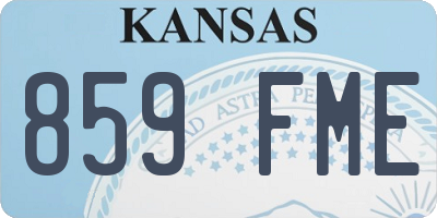 KS license plate 859FME