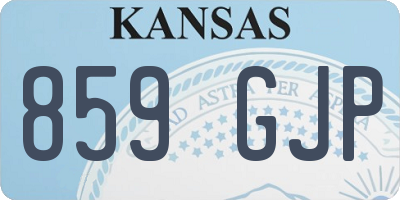 KS license plate 859GJP