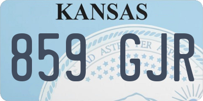 KS license plate 859GJR