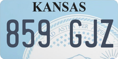 KS license plate 859GJZ