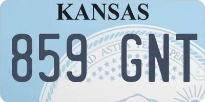 KS license plate 859GNT
