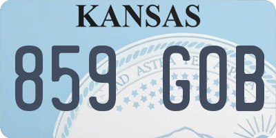 KS license plate 859GOB