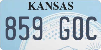 KS license plate 859GOC