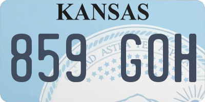 KS license plate 859GOH
