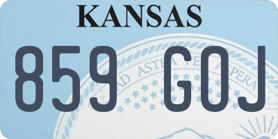 KS license plate 859GOJ