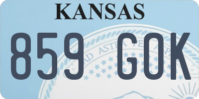 KS license plate 859GOK