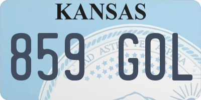 KS license plate 859GOL