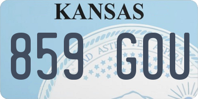 KS license plate 859GOU
