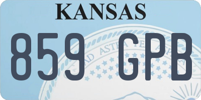 KS license plate 859GPB