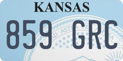 KS license plate 859GRC