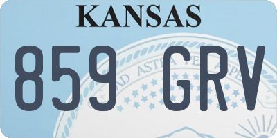 KS license plate 859GRV