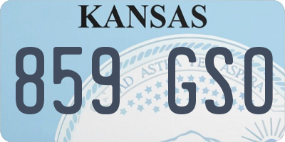 KS license plate 859GSO