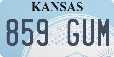 KS license plate 859GUM