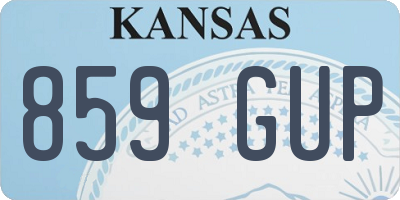 KS license plate 859GUP