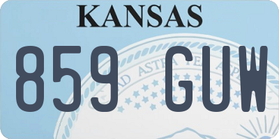 KS license plate 859GUW
