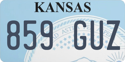 KS license plate 859GUZ