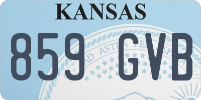 KS license plate 859GVB