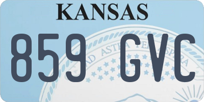 KS license plate 859GVC