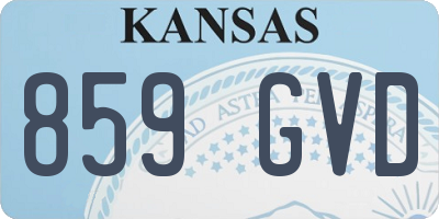 KS license plate 859GVD