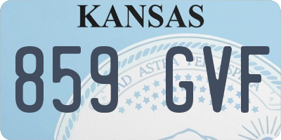 KS license plate 859GVF