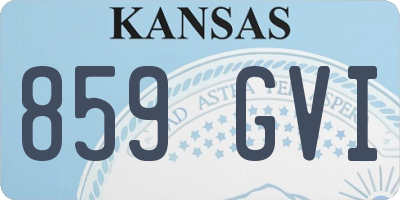 KS license plate 859GVI