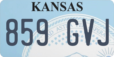 KS license plate 859GVJ