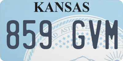 KS license plate 859GVM